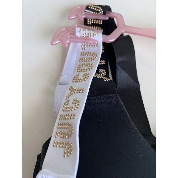 Juicy Couture Bra 2 Pack Sz 34B SEXY Push Up JC4229 White Black NEW - Picture 2 of 8